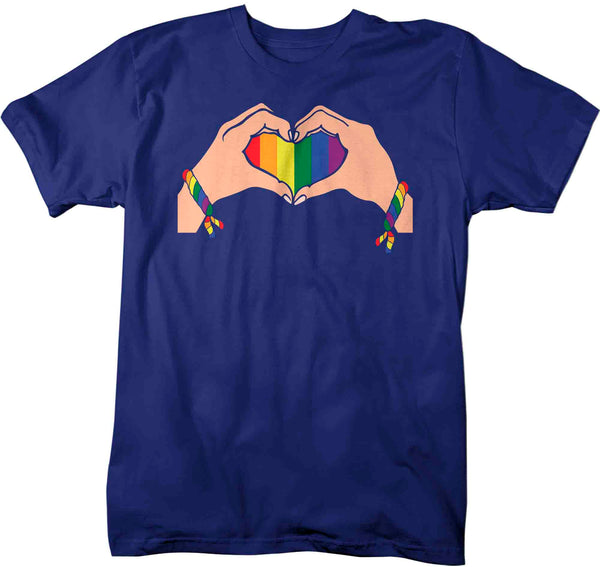 Men's Ally LGBT T Shirt LGBTQ Support Shirt Friends Heart Hands Best Friends Shirts Inspirational LGBT Shirts Gay Support Tee Man Unisex-Shirts By Sarah