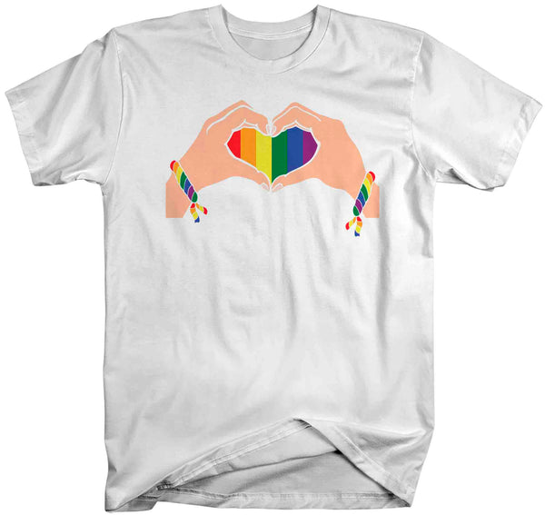 Men's Ally LGBT T Shirt LGBTQ Support Shirt Friends Heart Hands Best Friends Shirts Inspirational LGBT Shirts Gay Support Tee Man Unisex-Shirts By Sarah