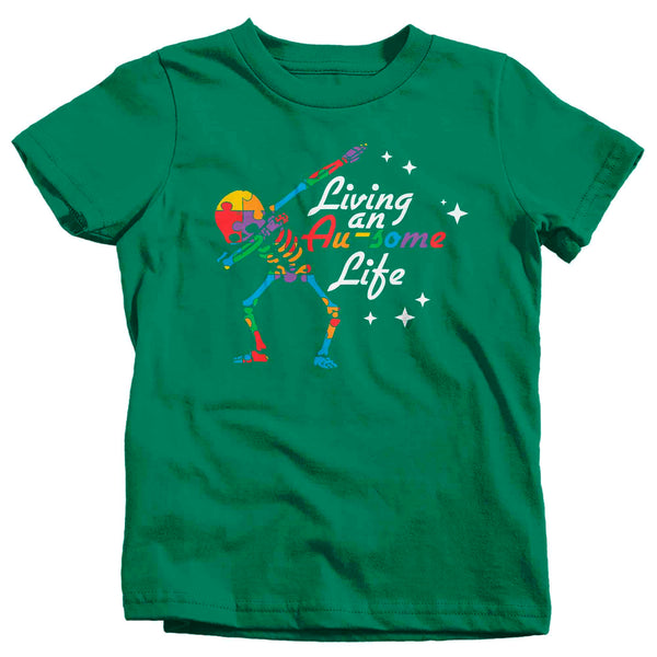 Kids Autism Shirt Living An AuSome Life Shirt Inspirational T-Shirt Spectrum Disorder T Shirt Autistic ASD Tee Unisex Youth Boy's Girl's-Shirts By Sarah