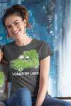 Women's Funny St. Patrick's Day Shirt Loads Of Luck T Shirt Pickup Truck Clover Lucky 4 Leaf Gift Saint Patricks Irish Green Ladies Tee