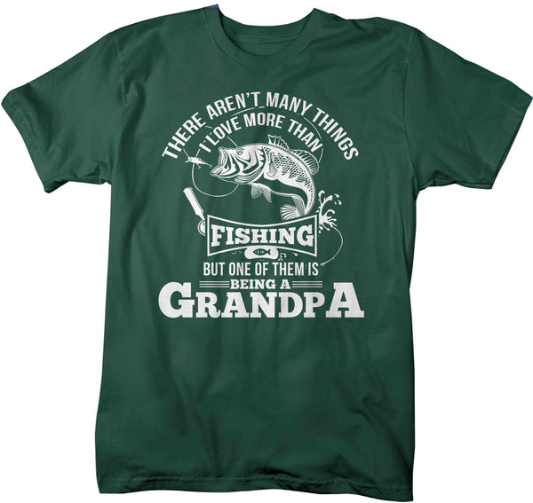 Men's Funny Fishing T Shirt Love Being Grandpa More Shirt Papa Fisherman Gift Idea Father's Day TShirt Man Unisex-Shirts By Sarah