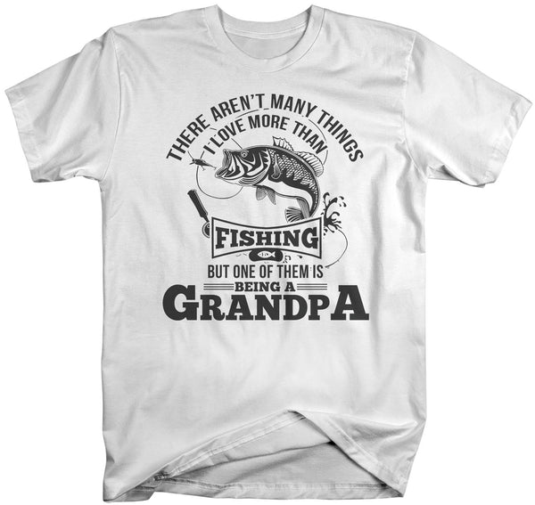 Men's Funny Fishing T Shirt Love Being Grandpa More Shirt Papa Fisherman Gift Idea Father's Day TShirt Man Unisex-Shirts By Sarah