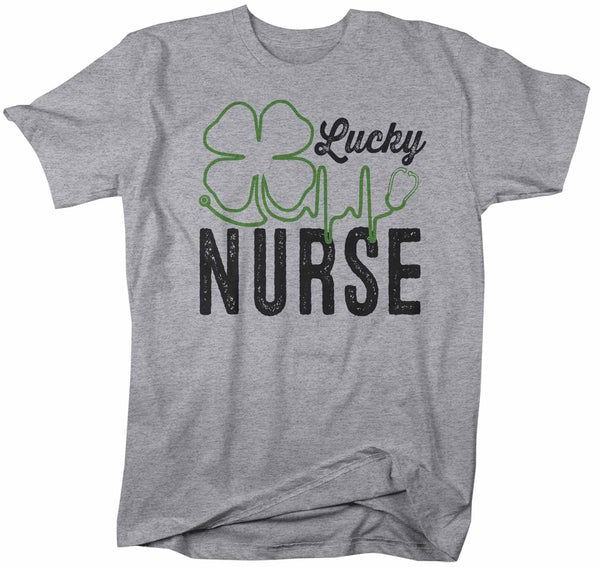 Men's St. Patrick's Day T Shirt Lucky Nurse Shamrock Shirt Nurse St. Patrick's Day Shirt Lucky Nurse Tee-Shirts By Sarah