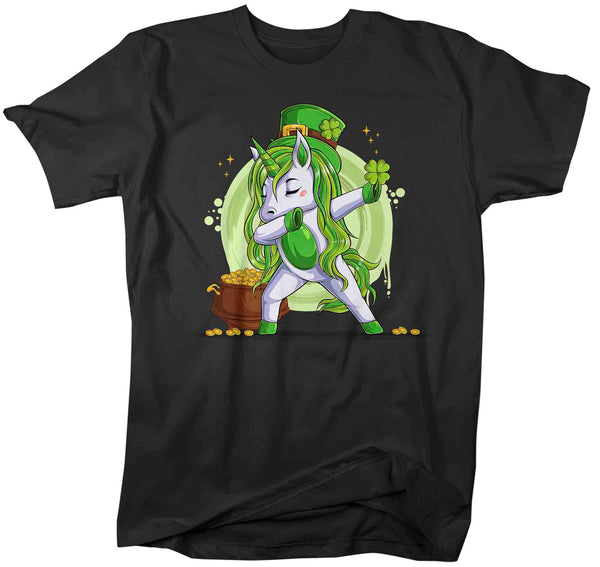 Men's Funny St. Patrick's Day Shirt Lucky Unicorn T Shirt Mythical Clover Horse Gift Saint Patricks Irish Green Man Unisex Tee-Shirts By Sarah