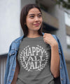 Women's Happy Fall Y'all T Shirt Happy Fall Shirts Vintage Shirt Season Shirt Fall Shirts