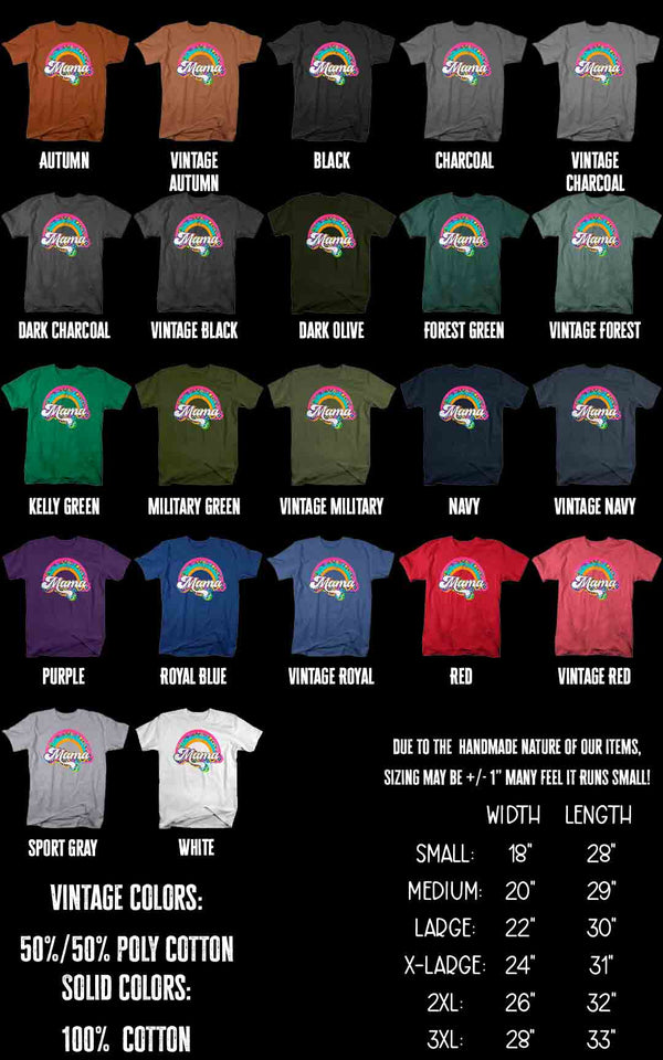 Unisex Retro Mama Shirt Rainbow Mom T Shirt Vintage Leopard Print TShirt Mother's Day Mama Tee Men's Soft Cotton Gift Idea-Shirts By Sarah