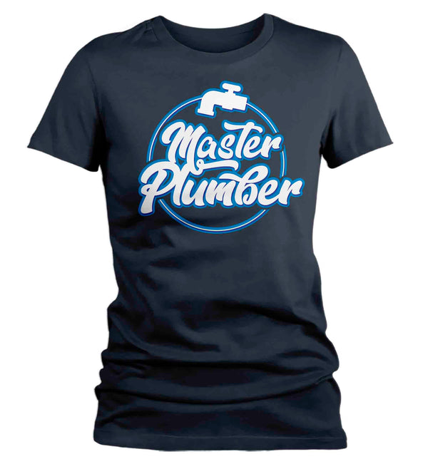 Women's Master Plumber Shirt Plumb T Shirt Plumbing Tee Plumber Faucet Gift Shirt for Plumber Ladies Tee Pipe Union Worker-Shirts By Sarah