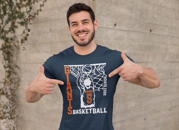 Men's Personalized Basketball Team Shirt Ball Tee Male Player Boys T Shirt Custom Mom Dad TShirt Custom Unisex Shirts Gift-Shirts By Sarah