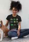 Women's Funny St. Patrick's Day Shirt Shamrock Clovers Glam Patty's Irish Glam Clovers Luck Cute Adorable Icons Ireland Ladies