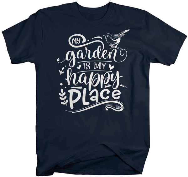 Men's Funny Gardener Shirt Garden Is My Happy Place T Shirt Funny Gardening Gift Idea Farmer Tee Garden TShirt Man Unisex Soft-Shirts By Sarah