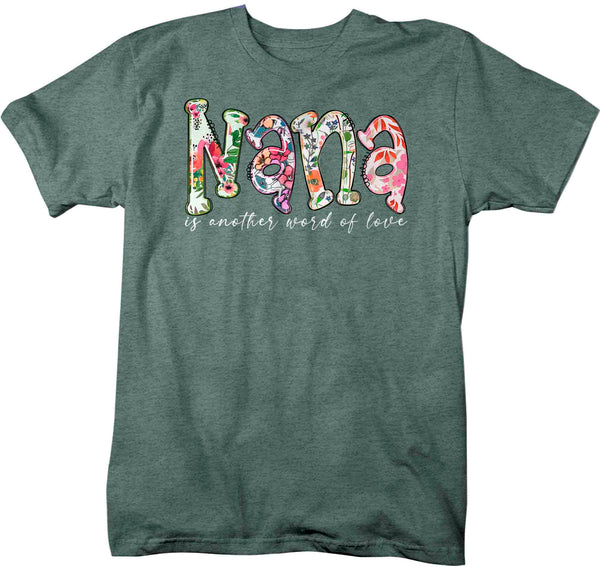 Men's Nana Shirt Cute Great Grandma T Shirt Word Of Love Baby Reveal Family Theme TShirt Mother's Day Gift Graphic Tee Unisex-Shirts By Sarah