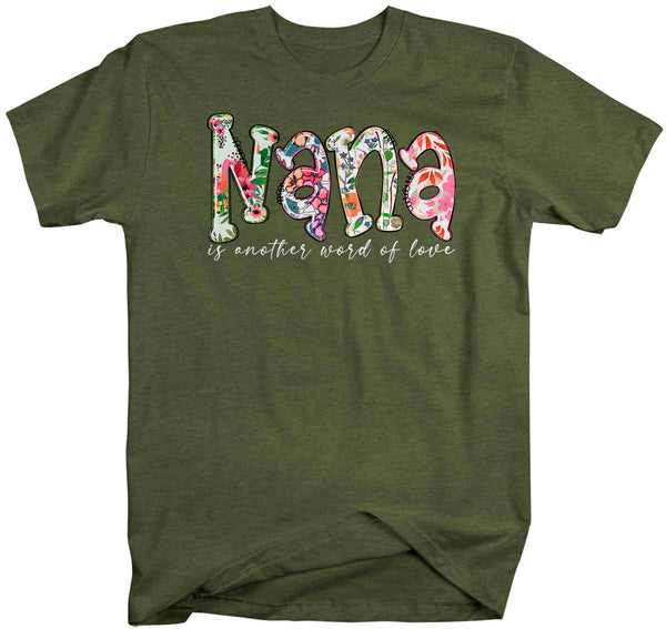 Men's Nana Shirt Cute Great Grandma T Shirt Word Of Love Baby Reveal Family Theme TShirt Mother's Day Gift Graphic Tee Unisex-Shirts By Sarah