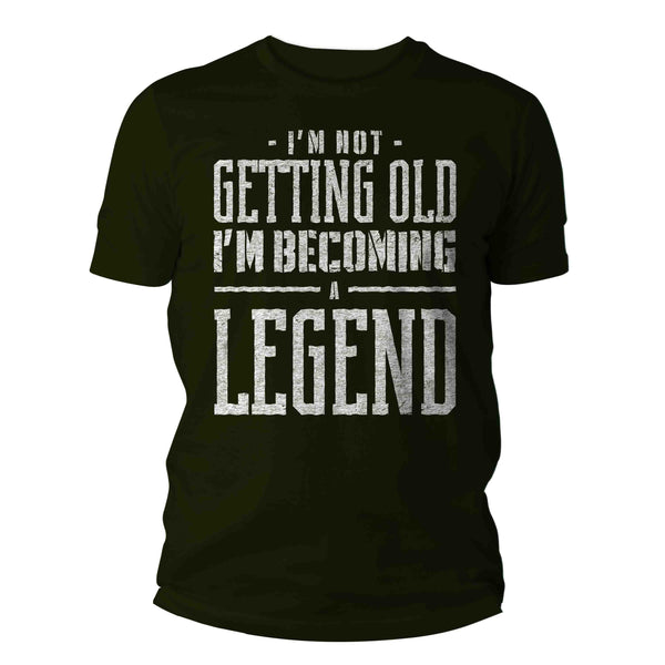 Men's Funny Birthday T Shirt Not Getting Old Shirt Legend Gift Grunge Bday Gift Men's Unisex Soft Tee 40th 50th 60th 70th Unisex Man-Shirts By Sarah