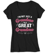 Women's V-Neck Great Grandma T Shirt Not Just Grandma Great Grandma Shirt Cute Grandma Shirt Grandma Gift