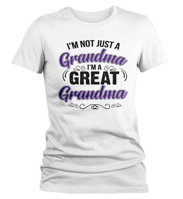 Women's Great Grandma T Shirt Not Just Grandma Great Grandma Shirt Cute Grandma Shirt Grandma Gift-Shirts By Sarah