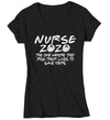 Women's V-Neck Nurse T Shirt Nurse 2020 Shirt The One Where They Risk Lives Shirt Inspirational Nurse Shirt Nurse Gift Idea