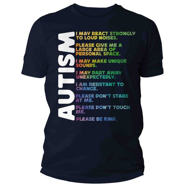 Men's Autism T Shirt Autistic Trait Symptom Shirt Awareness T-Shirt Spectrum Disorder TShirt Autistic ASD Tee Mans Unisex-Shirts By Sarah