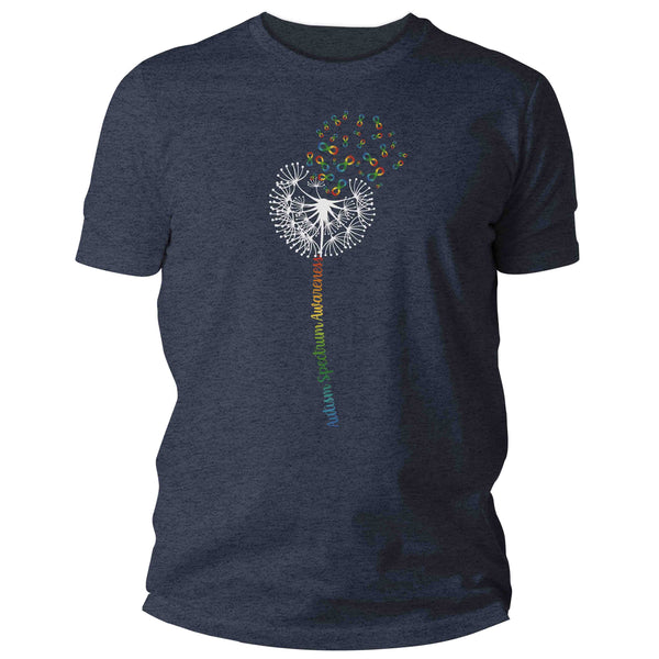 Men's Autism Shirt Dandelion Spectrum Support T Shirt Vintage Infinity Rainbow Gift Graphic Tee Awareness Autistic Unisex Man-Shirts By Sarah