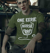 Men's Nurse Halloween T Shirt Nurse Halloween Shirt Eerie Nurse Funny Halloween Shirt Stethoscope Pumpkins Tee