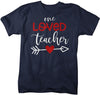 Men's Loved Teacher T Shirt Teacher T Shirts Arrow Valentine's Day Shirts Gift For Teacher Heart Tee TShirt