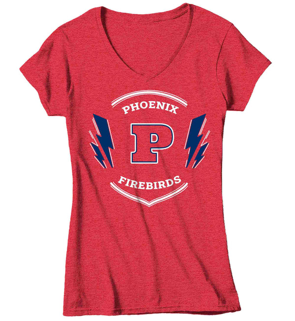 Women's V-Neck Personalized Athletics Shirt Custom Football T Shirt Personalized Baseball Sports Basketball Soccer TShirt Collegiate Ladies Shirts-Shirts By Sarah