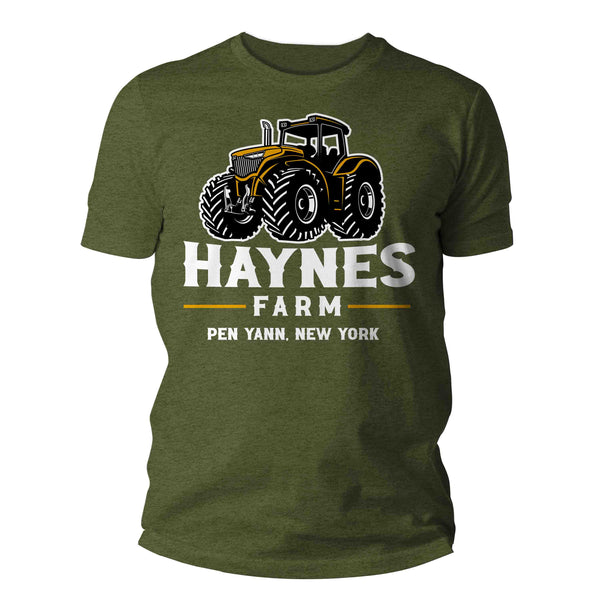 Men's Personalized Farm T Shirt Tractor Farming Shirt Personalized Commercial Farmer Gifts Shirts Custom Farm T Shirt Man Unisex-Shirts By Sarah