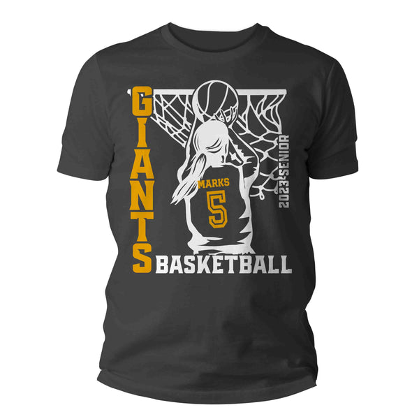 Men's Personalized Basketball Team Shirt Ball Tee Female Player Ladies Girls T Shirt Custom Mom Dad TShirt Custom Unisex Shirts Gift-Shirts By Sarah