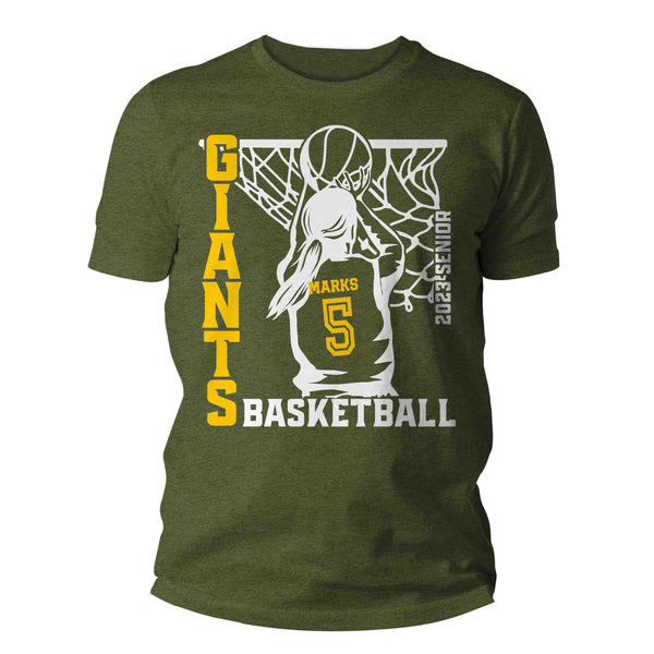 Men's Personalized Basketball Team Shirt Ball Tee Female Player Ladies Girls T Shirt Custom Mom Dad TShirt Custom Unisex Shirts Gift-Shirts By Sarah