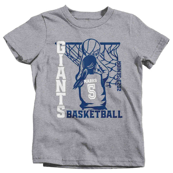 Kids Personalized Basketball Team Shirt Ball Tee Female Player Ladies Girls T Shirt Custom Mo Dad TShirt Custom Unisex Shirts Gift-Shirts By Sarah