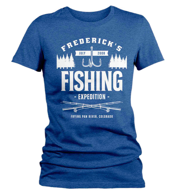 Women's Fishing T-Shirt Fisherman Trip Expedition Tee Shirt Custom Shirts Personalized Tee Fish Trip Vacation Mother's Day Ladies-Shirts By Sarah