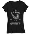 Women's V-Neck Personalized Farm T Shirt Vintage Chicken Shirt Farmer Gift Idea Custom Hen Eggs Shirt Homestead Shirts Customized TShirt Ladies