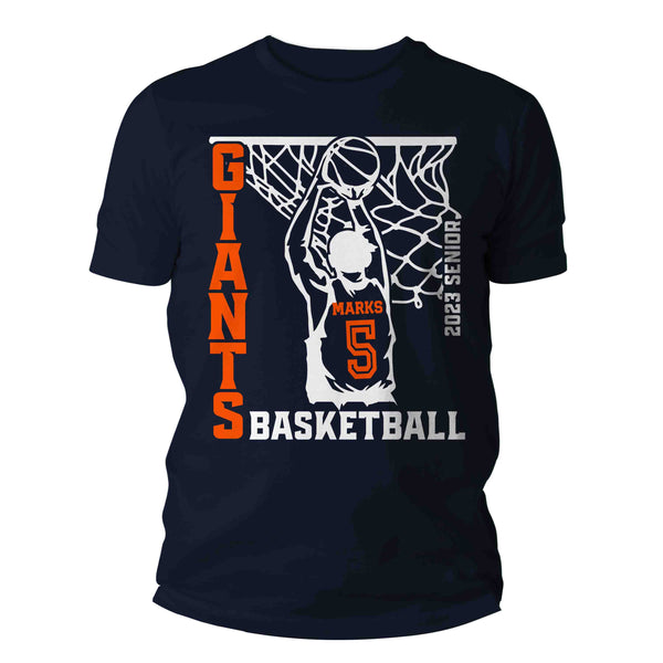 Men's Personalized Basketball Team Shirt Ball Tee Male Player Boys T Shirt Custom Mom Dad TShirt Custom Unisex Shirts Gift-Shirts By Sarah