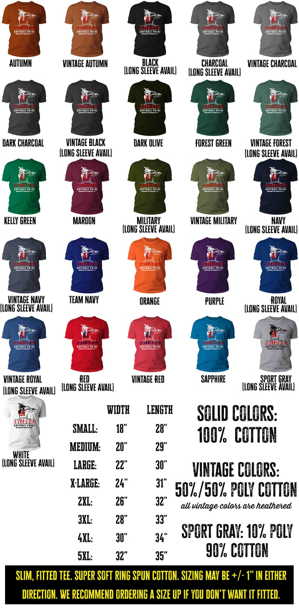 Men's Personalized Softball Shirt Custom Baller T Shirt Personalized Softball Dad Player Mom TShirt Custom Unisex Shirts Gift Idea-Shirts By Sarah
