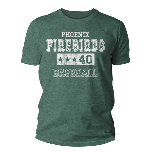 Men's Personalized Baseball T Shirt Custom Baseball Dad Shirt Personalized Baseball Mom Vintage Distressed Unisex Shirts Gift Idea-Shirts By Sarah