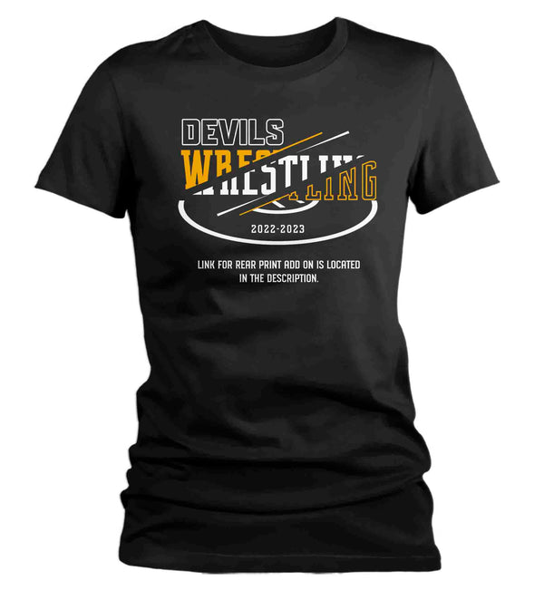 Women's Wrestling Team Shirt Personalized Wrestler Tee Streetwear Highschool T Shirt Personalized Mom Aunt TShirt Custom Ladies Shirts Gift-Shirts By Sarah