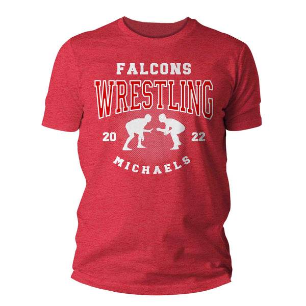 Men's Personalized Wrestling Shirt Custom Wrestle Tee Wrestler Team T Shirt Personalized Mom Dad TShirt Custom Unisex Shirts Gift Idea Tee-Shirts By Sarah
