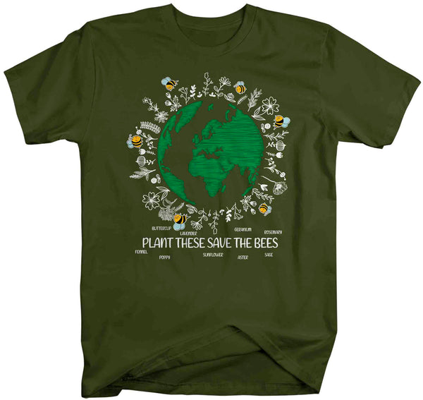 Men's Earth Day Shirt Plant These T Shirt Forest Farming Save The Bees Climate Change Global Warming Gift Shirt Man Unisex TShirt-Shirts By Sarah
