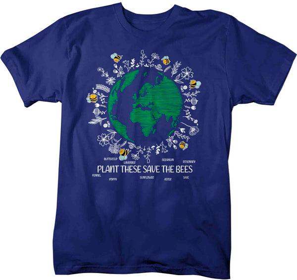 Men's Earth Day Shirt Plant These T Shirt Forest Farming Save The Bees Climate Change Global Warming Gift Shirt Man Unisex TShirt-Shirts By Sarah
