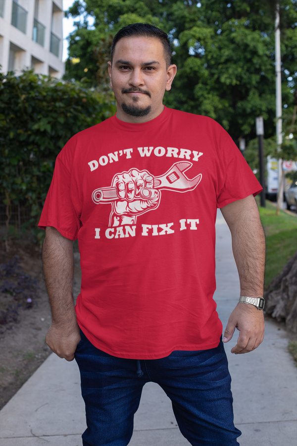 Men's Funny Plumber Shirt I Can't Fix It Wrench T Shirt Plumber Tee Plumber Gift Shirt for Plumber Unisex Tee Pipe Union Worker-Shirts By Sarah