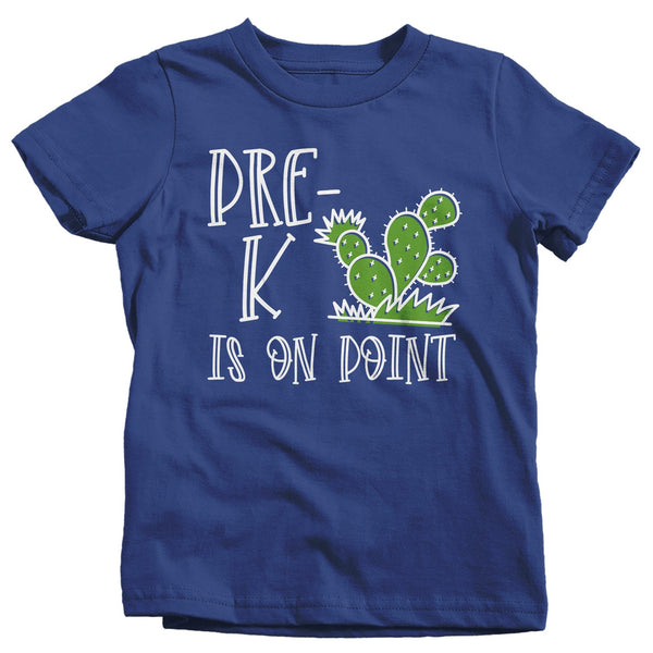 Kids Pre-K T Shirt Pre-K On Point Shirt Boy's Girl's Cactus Shirts Cute Back To School Shirt-Shirts By Sarah