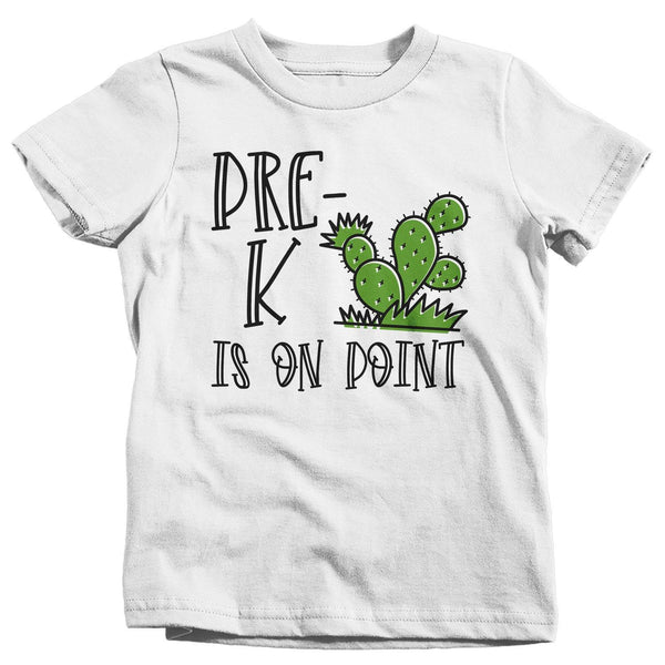 Kids Pre-K T Shirt Pre-K On Point Shirt Boy's Girl's Cactus Shirts Cute Back To School Shirt-Shirts By Sarah
