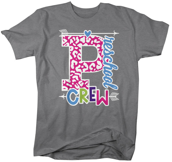 Men's Preschool Teacher T Shirt Preschool Crew T Shirt Cute Leopard Print Shirt Pre School Teacher Gift Shirts-Shirts By Sarah