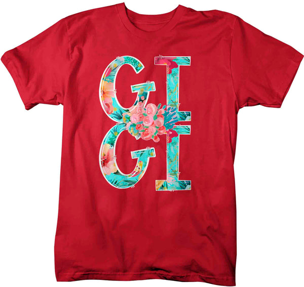 Men's Pretty Gigi Shirt Mother's Day Gift Shirt For Gigi Floral Boho Grandma Gift Tee Gift For Gigi Flowers Unisex-Shirts By Sarah