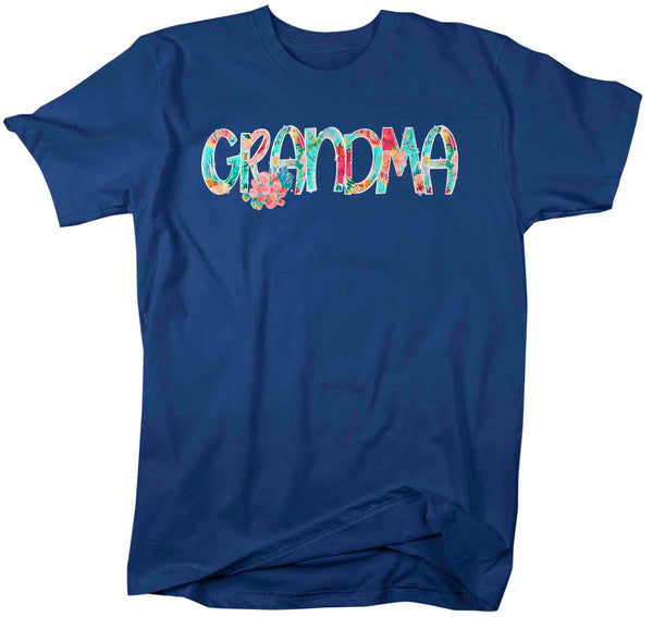 Men's Pretty Grandma Shirt Mother's Day Gift Shirt For Grandma Floral Boho Grandma Gift Tee Gift For Grandma Flowers Unisex-Shirts By Sarah