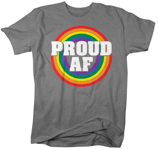 Men's Proud AF Shirt Pride LGBT T Shirt Tee Rainbow Gift LGBTQ TShirt Gay Pride Trans Bi Pan Sexuality Shirt Unisex Man-Shirts By Sarah