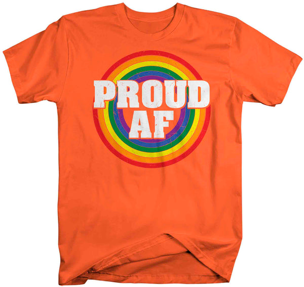 Men's Proud AF Shirt Pride LGBT T Shirt Tee Rainbow Gift LGBTQ TShirt Gay Pride Trans Bi Pan Sexuality Shirt Unisex Man-Shirts By Sarah