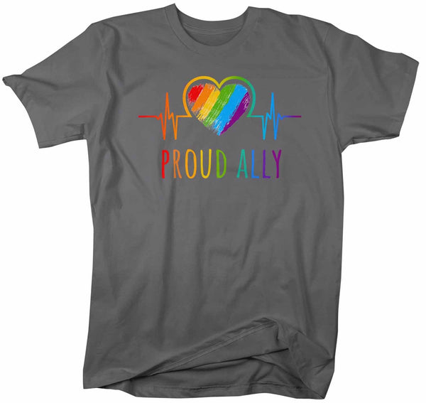 Men's Proud Ally LGBT T Shirt LGBT Support Shirt Friends Heart Shirts Inspirational LGBT Shirts Gay Support Tee-Shirts By Sarah