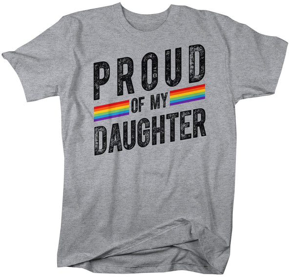 Men's Proud LGBT Mom T Shirt LGBT Mom Shirts Proud Of My Daughter Shirt LGBT Pride T Shirts Grunge Tee-Shirts By Sarah
