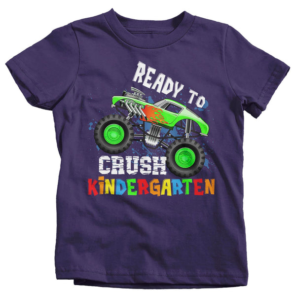 Kids Kindergarten T Shirt Kindergarten Shirt Boy's Crush Kindergarten Car Shirt Cute Back To School Shirt Cool Truck Shirt-Shirts By Sarah