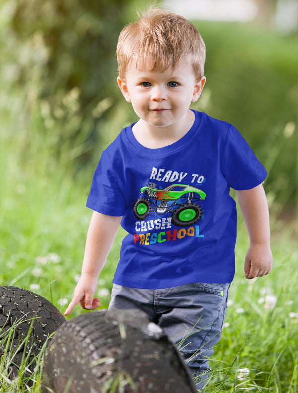 Kids Preschool T Shirt Preschool Shirt Boy's Crush Preschool Car Shirt Cute Back To School Shirt Cool Truck Shirt-Shirts By Sarah